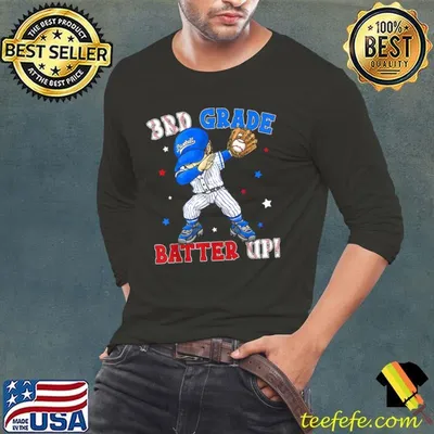 3rd Grade Batter Up Baseball Dabbing Back To School T-Shirt