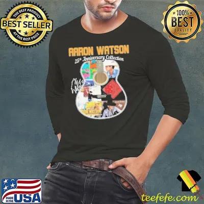 Aaron Watson 25Th Anniversary Collection Guitar Signatures Shirt