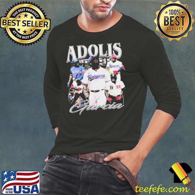 Adolis Garcia Cuban professional baseball outfielder Vintage Collage Long Sleeve Tee
