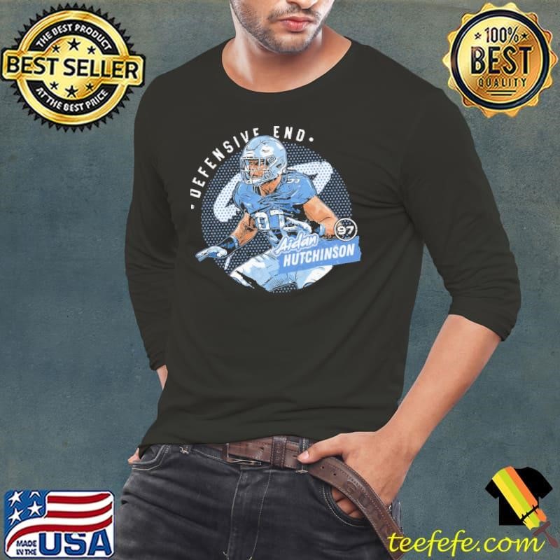 Aidan Hutchinson Detroit Dots Defendsive End Signature T-Shirt