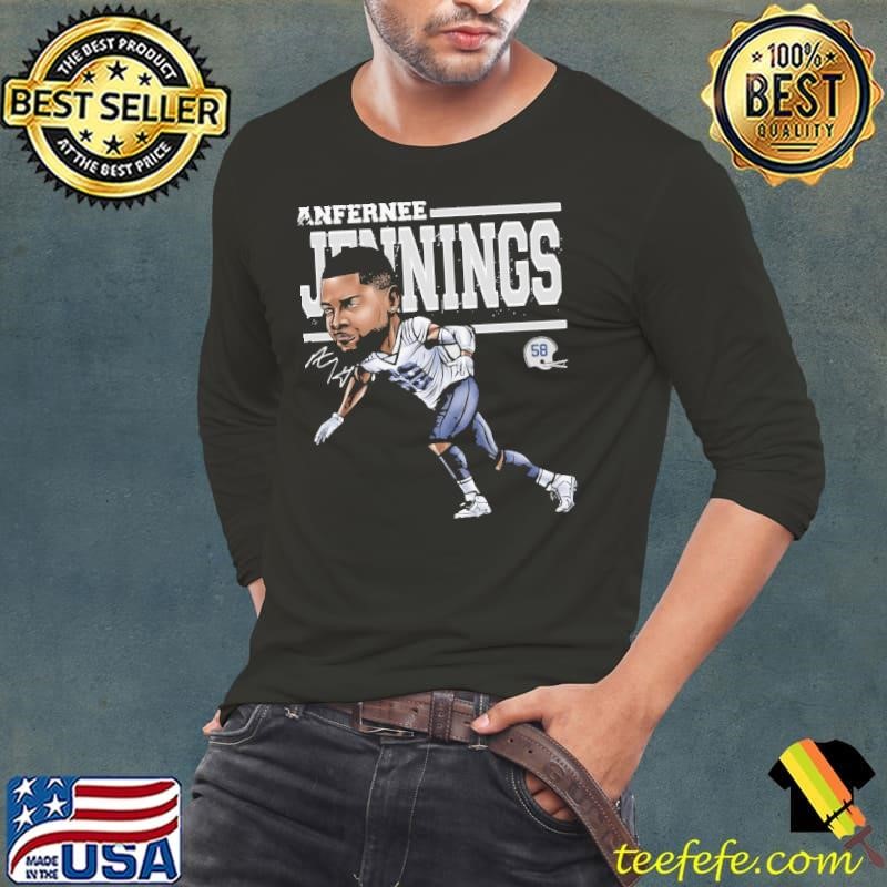 Anfernee Jennings New England Cartoon Signature T-Shirt