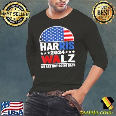 Awesome Retro Harris Walz 2024 We Are Not Going Back Shirt