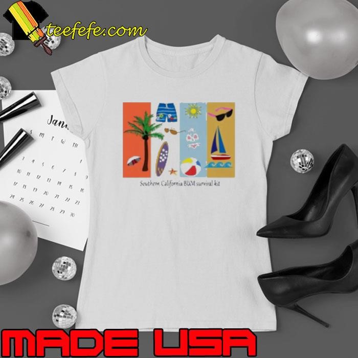 Beach Bum Southern California Bum Survival Kit Ladies tee