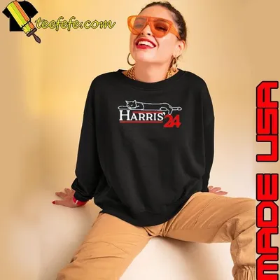 Cat Ladies For Kamala Funny Cat 2024 President Kamala Harris Shirt