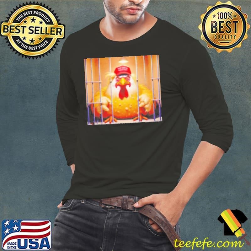 Chcken Trump In Jail Long Sleeve Tee