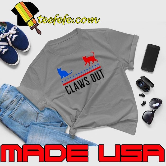 Claws Out Kamala Harris Cat Lady 2024 Feminine Women Voting Unisex