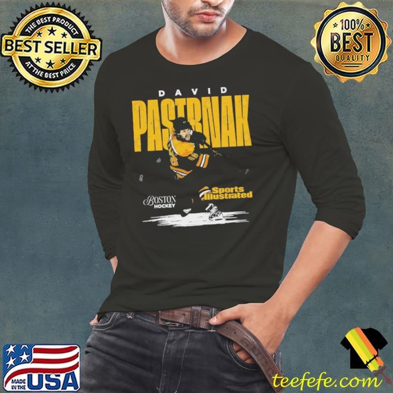 David Pastrnak Sports Illustrated & Boston Card T-Shirt