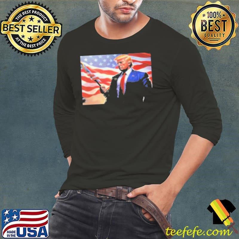 Death Nyc Graffiti Pop Art Donald Trump America Flag Shirt