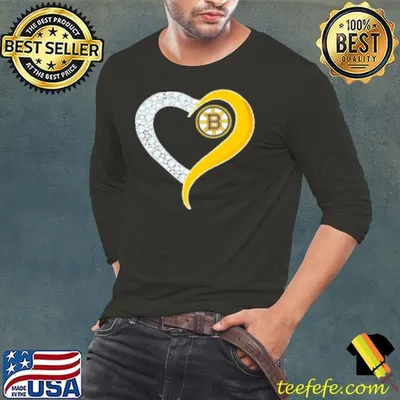 Diamond Boston Bruins heart Shirt