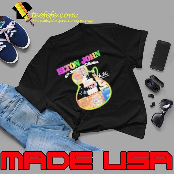 Elton John Guitar Band 60Th Anniversary Collection Signatures Unisex