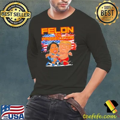 Felon Vs Prosecutor Funny Kamala Harris Vs Trump Comic Battle For Usa President Shirt