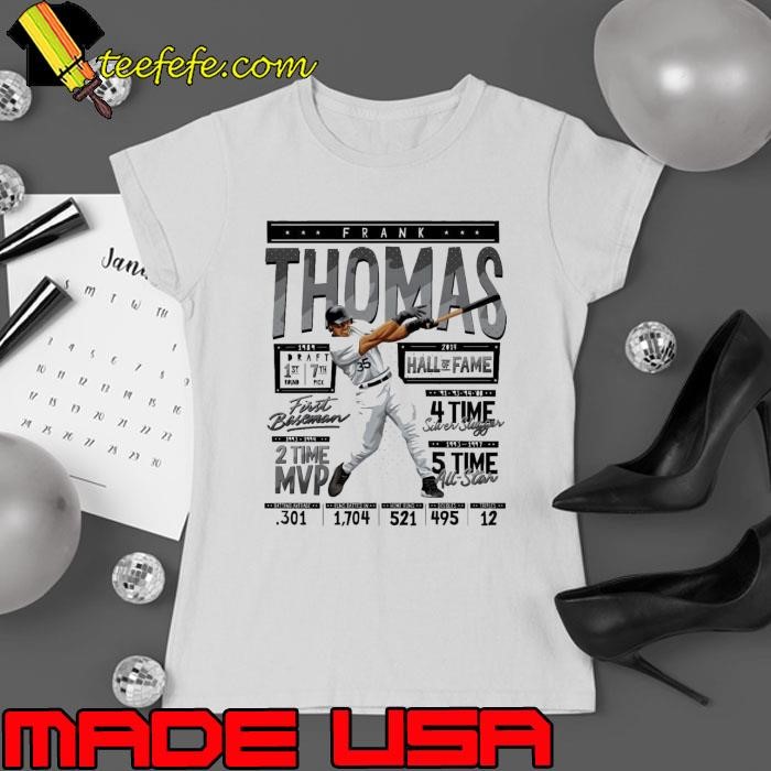 Frank thomas stats American former professional baseball designated hitter Ladies tee