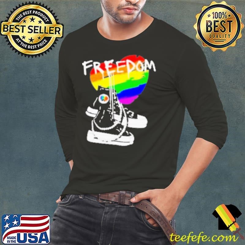 Freedom Chucks And Pearls Pride Heart Vote Kamala Shirt