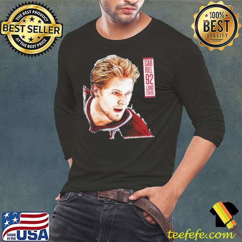 Gabriel landeskog face sketch Swedish professional ice hockey left winger Long Sleeve Tee