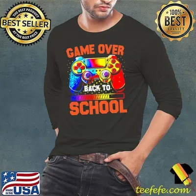 Game Over Back To School Colors Video Game First Day Of School T-Shirt