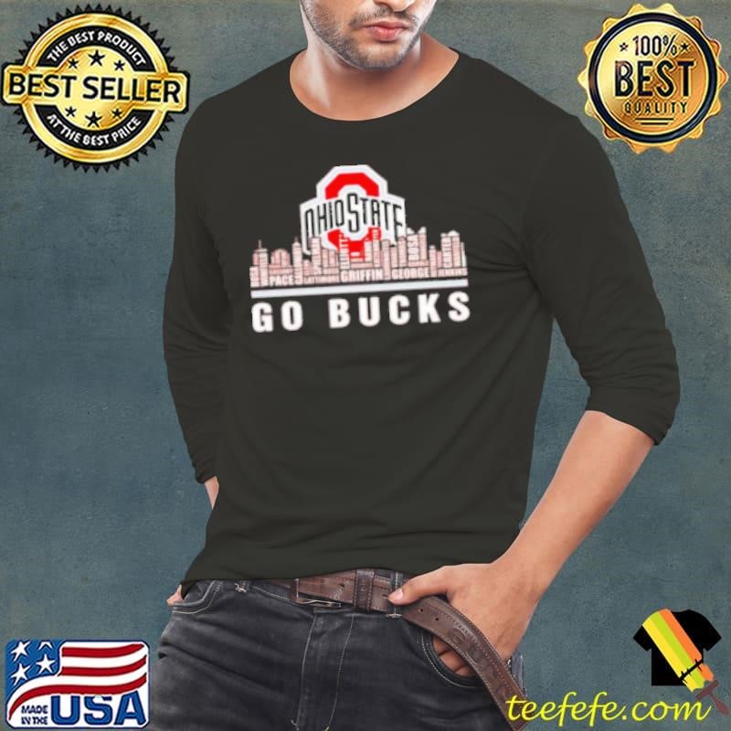 Go Bucks Ohio State Buckeyes City Names Long Sleeve Tee
