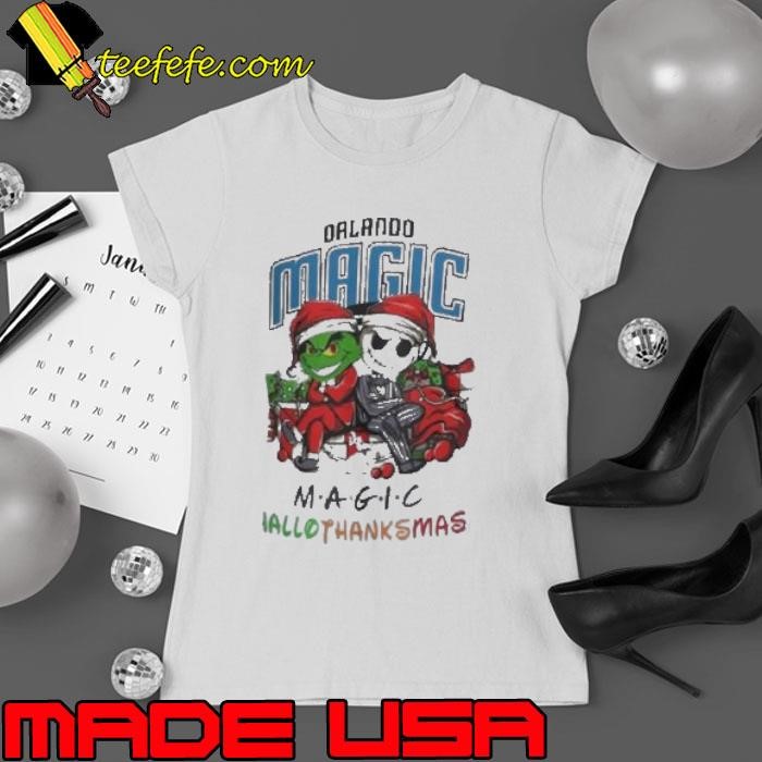 Grinch And Jack Orlando Magic Friends HalloThanksMas Shirt