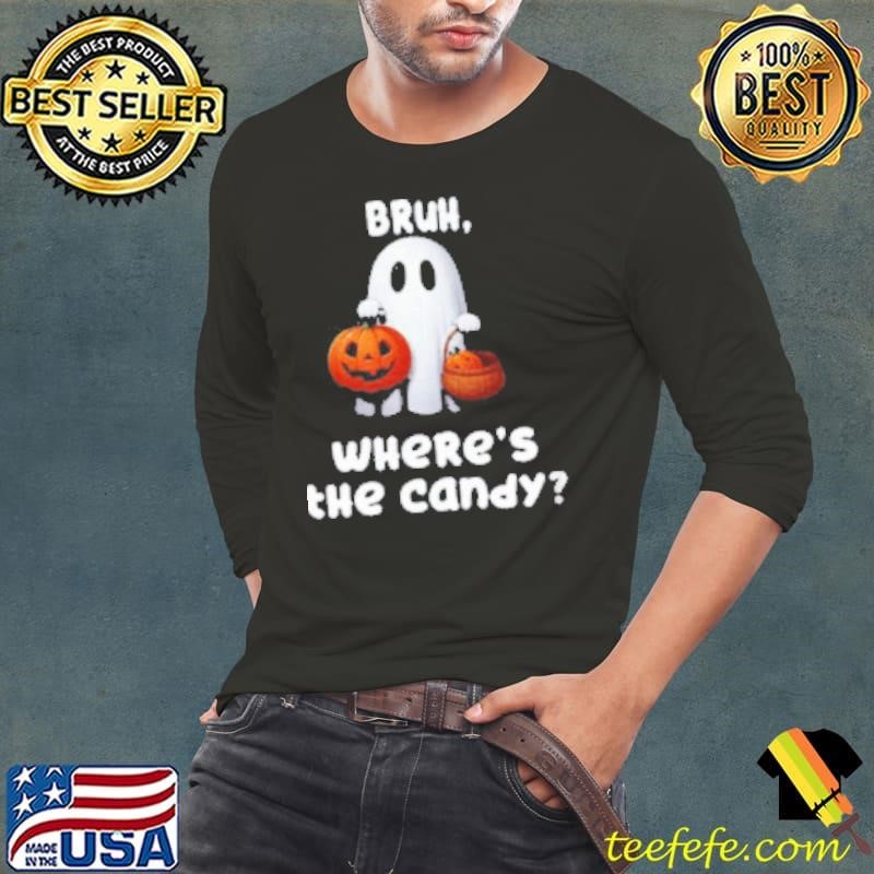 Halloween Bush Ghost Where The Candy Long Sleeve Tee