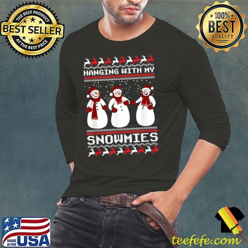 Hanging With My Snomies Friend Matching Christmas Long Sleeve Tee