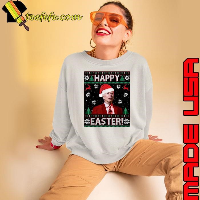 Happy Easter Ugly Sweater Reindeer Funny Joe Biden Christmas Sweatshirt