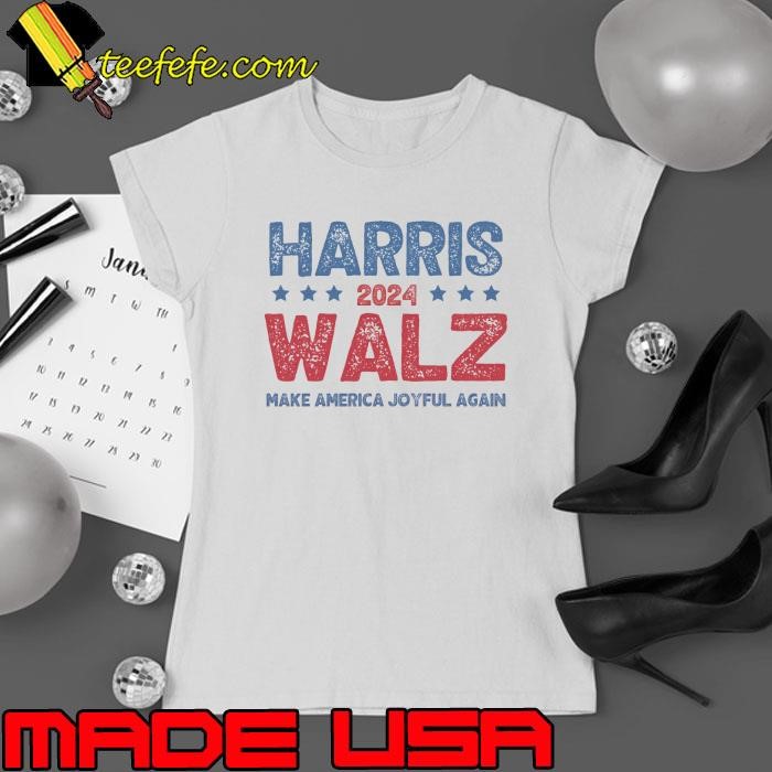 Harris Walz Make America Joyful Again 2024 Stars T-Shirt