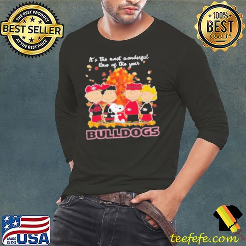 It’S The Most Wonderful Time Of The Year Peanuts Characters X Georgia Bulldogs Shirt