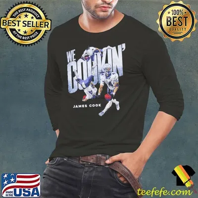 James Cook Buffalo We Cookin' American football running back T-Shirt