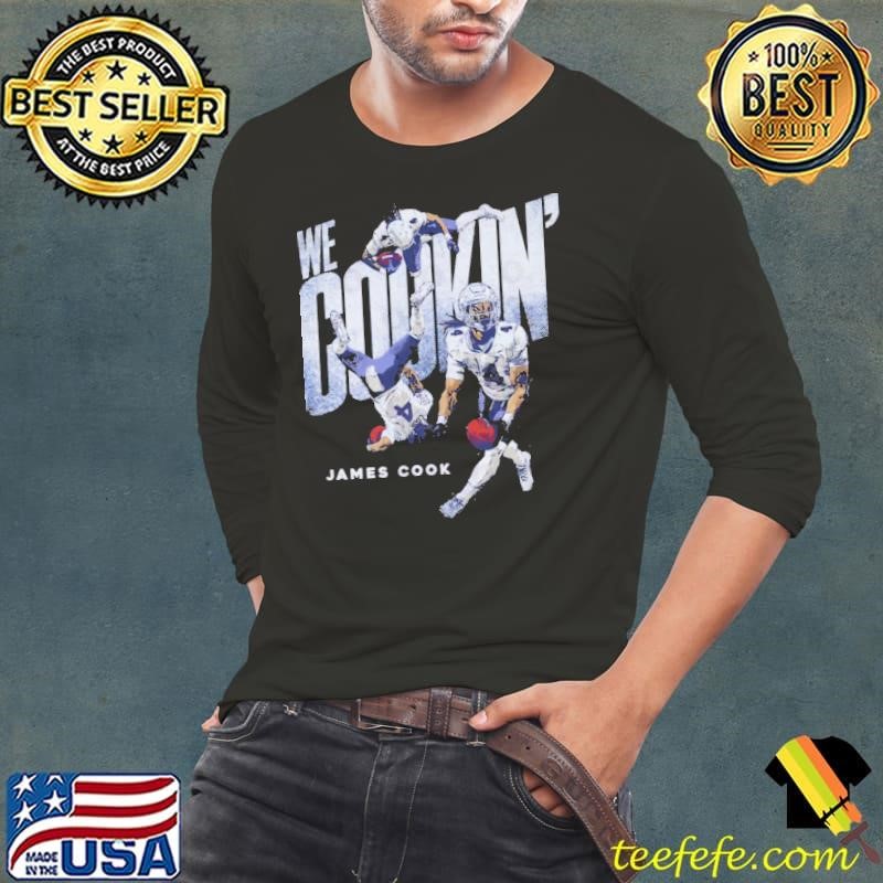James Cook Buffalo We Cookin' American football running back Long Sleeve Tee
