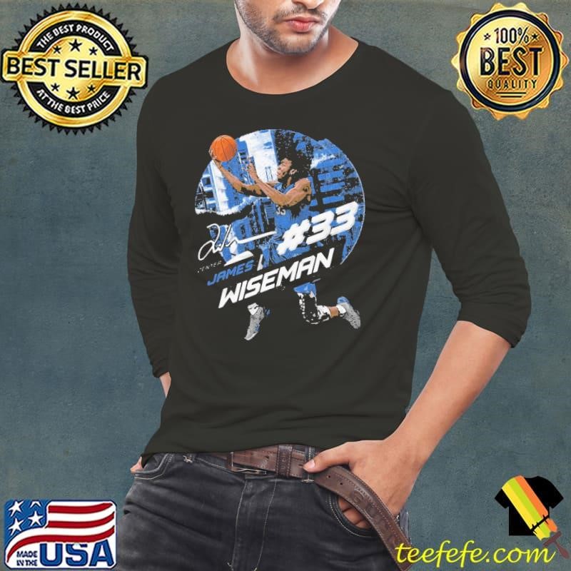 James Wiseman Golden State City Emblem Signature Long Sleeve Tee