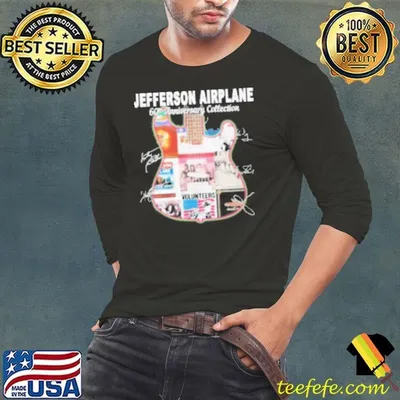 Jefferson Airplane Guitar Band 60Th Anniversary Collection Signatures Shirt