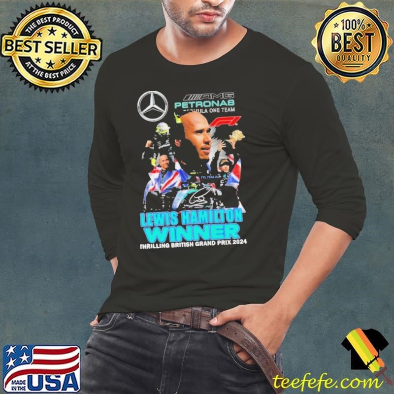 Lewis Hamilton Winner Thrilling British Grand Prix 2024 Signature shirt