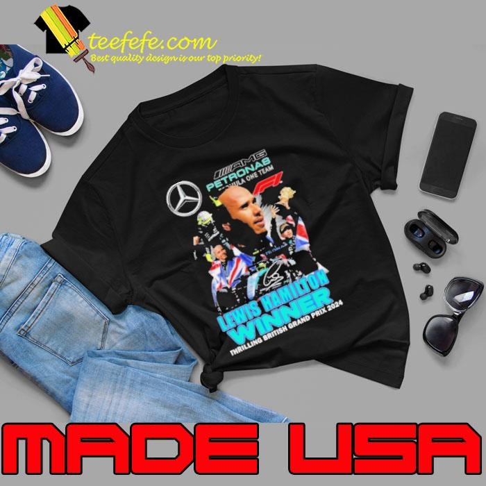 Lewis Hamilton Winner Thrilling British Grand Prix 2024 Signature Unisex