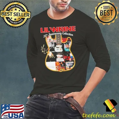 Lil Wayne American Rapper 25th Anniversary Collection Guitar Signature shirt