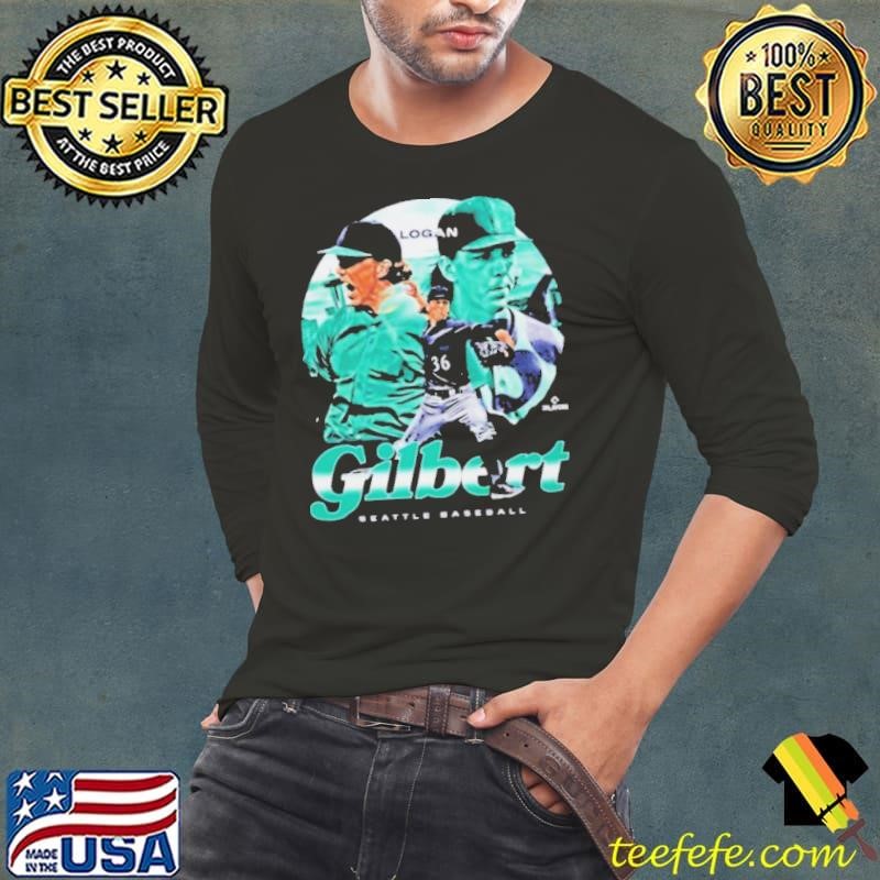 Logan Gilbert Seattle Mariners Vintage Player Long Sleeve Tee