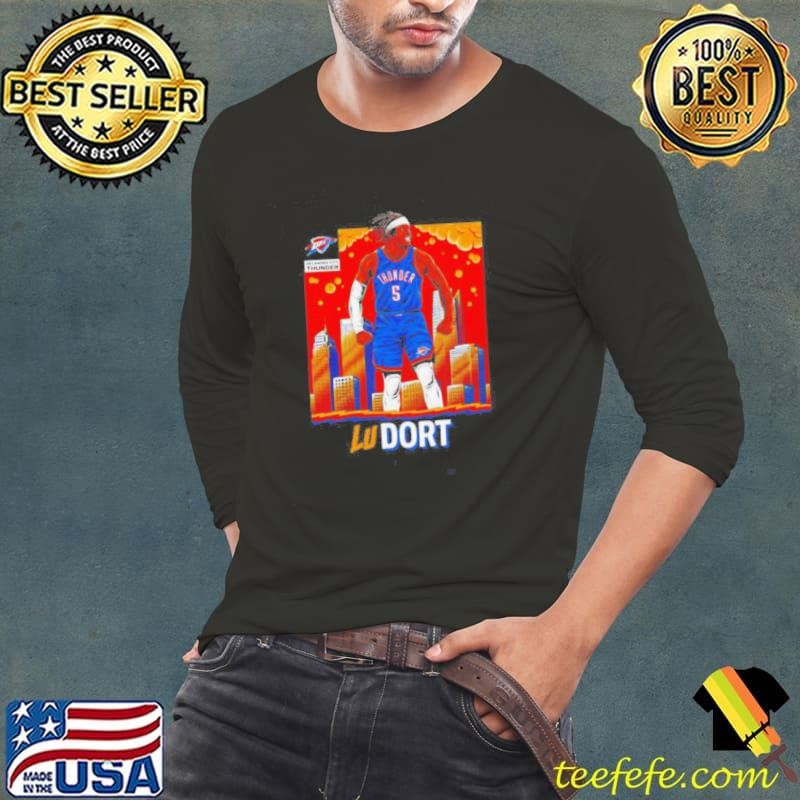 Luguentz Dort Oklahoma City Thunder city skyline shirt