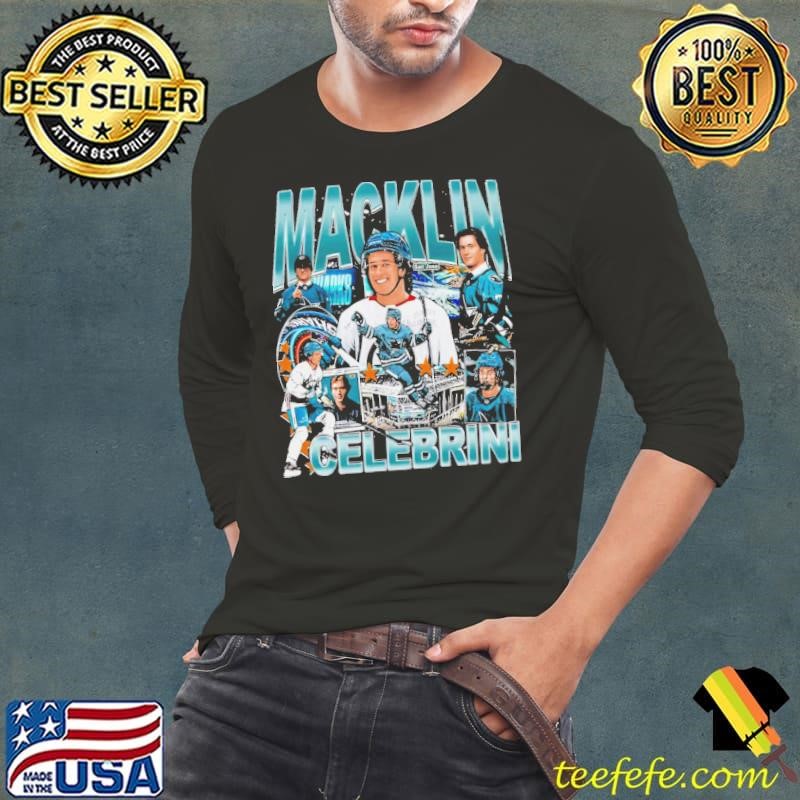 Macklin Celebrini Canadian professional ice hockey centre Vintage Botleg Long Sleeve Tee