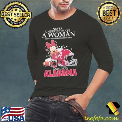 Minnie Mouse Never Underestimate A Woman Who Understands Football And Loves Alabama Crimson Tide shirt