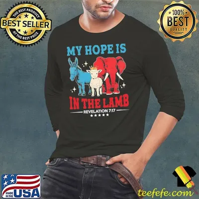 My Hope is in the Lamb Elephant Donkey USA Scripture T-Shirt