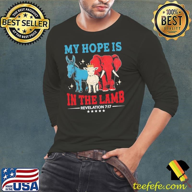 My Hope is in the Lamb Elephant Donkey USA Scripture T-Shirt