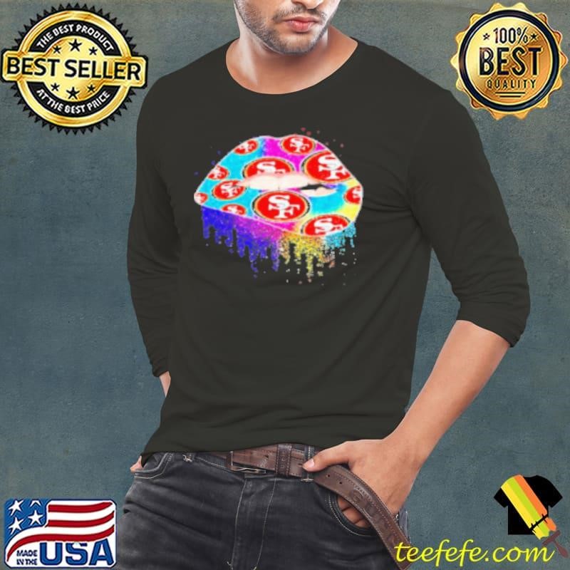 Nice San Francisco 49Ers Glitter Sexy Lips Shirt