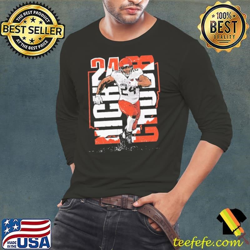 Nick chubb vertical name American football running back Long Sleeve Tee