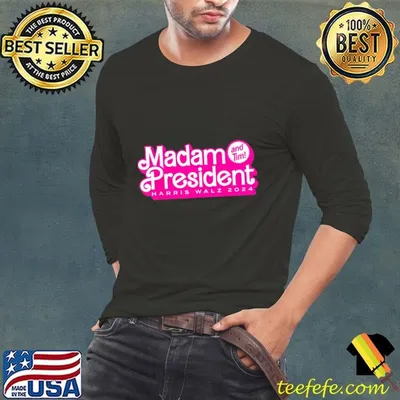 Pink Madam President And Tim Harris & Tim Walz 2024 T-Shirt