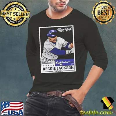 Reggie Jackson New York Y Throwback Card American former professional baseball right fielder T-Shirt