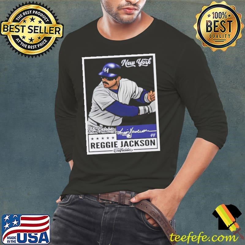 Reggie Jackson New York Y Throwback Card American former professional baseball right fielder T-Shirt