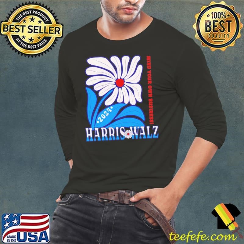 Retro Harris Walz 2024 Boho Mind Your Business T-Shirt