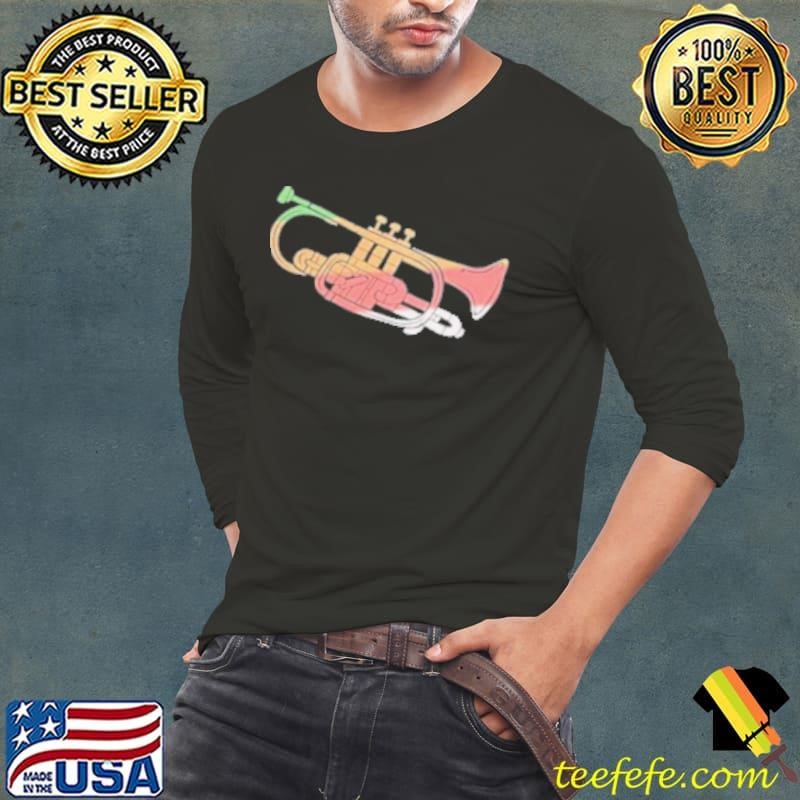 Retro Sunset Cornet Distressed Retro Rainbow Colors Shirt