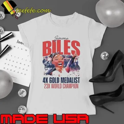 Simone Biles 4x Gold Medalist 23x World Champion 2024 shirt