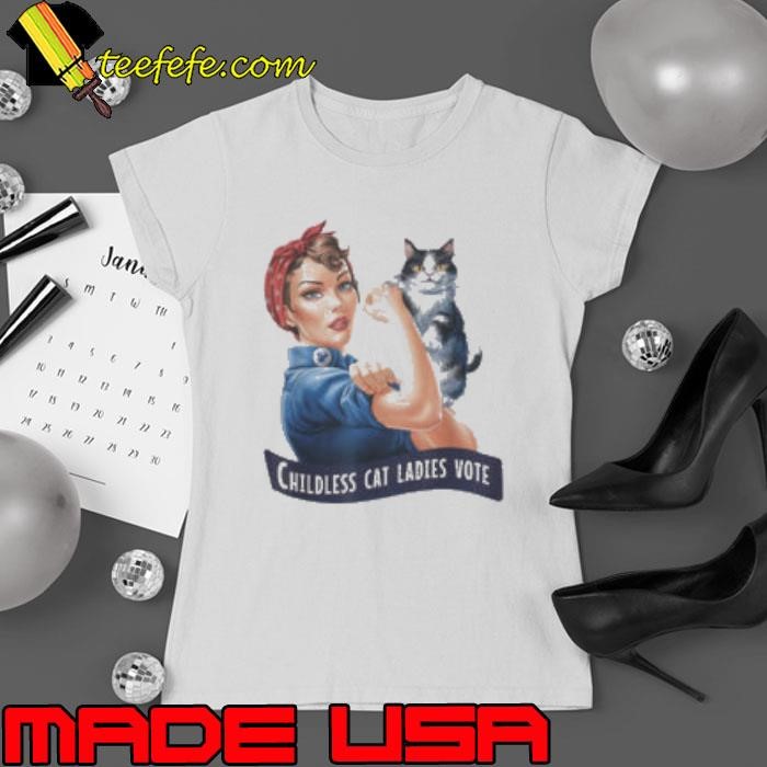 Strong Childless Cat Lady Shirt, Vote 2024, Feminist Shirt