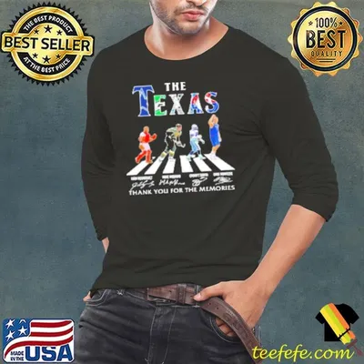 The Texas Sports Teams Players Abbey Road Thank You For The Memories Signatures Shirt