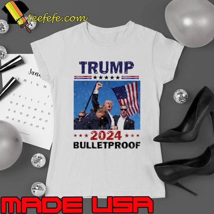 Trump 2024 bulletproof keep america usa flag T-Shirt